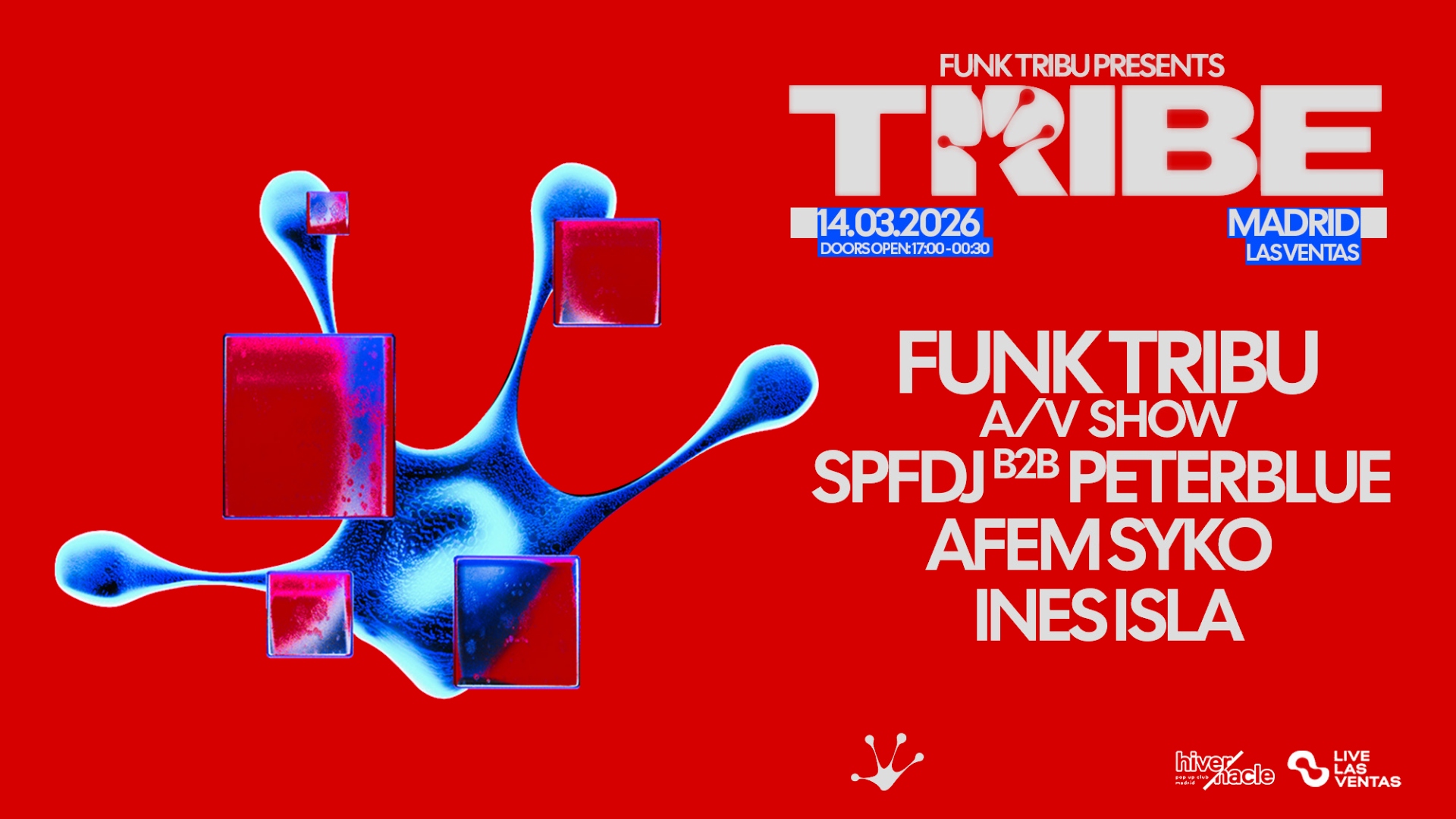 Hivernacle Pop Up Club Madrid: Funk Tribu pres. TRIBE