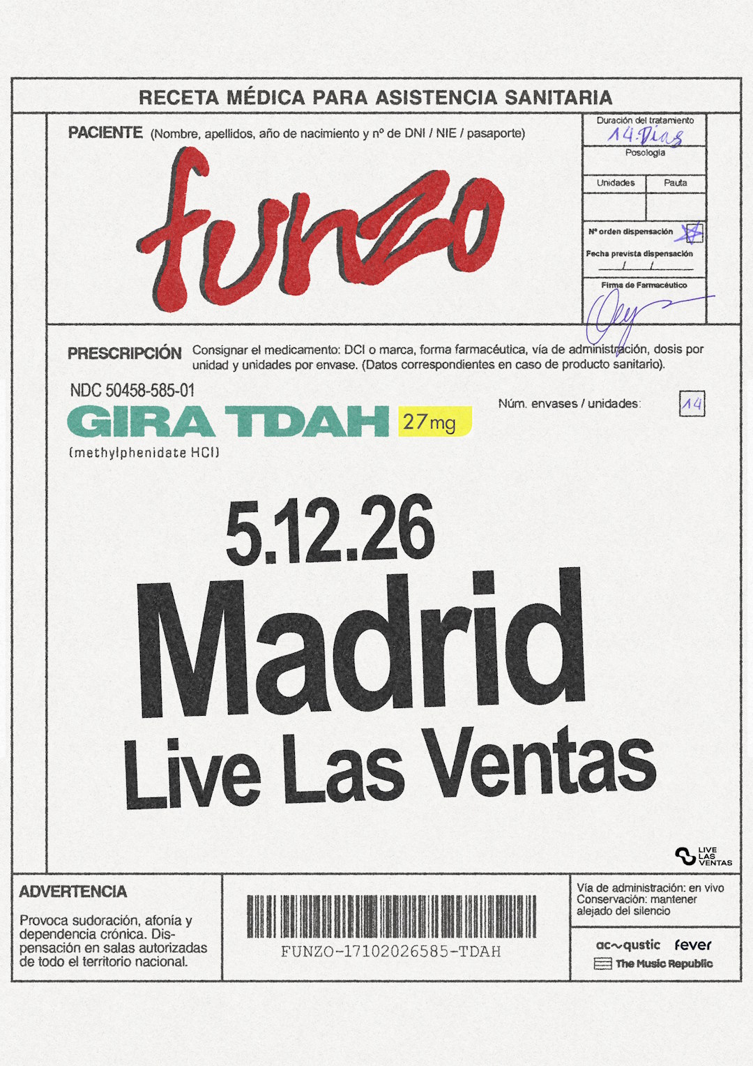 Concierto de Funzo en Live Las Ventas