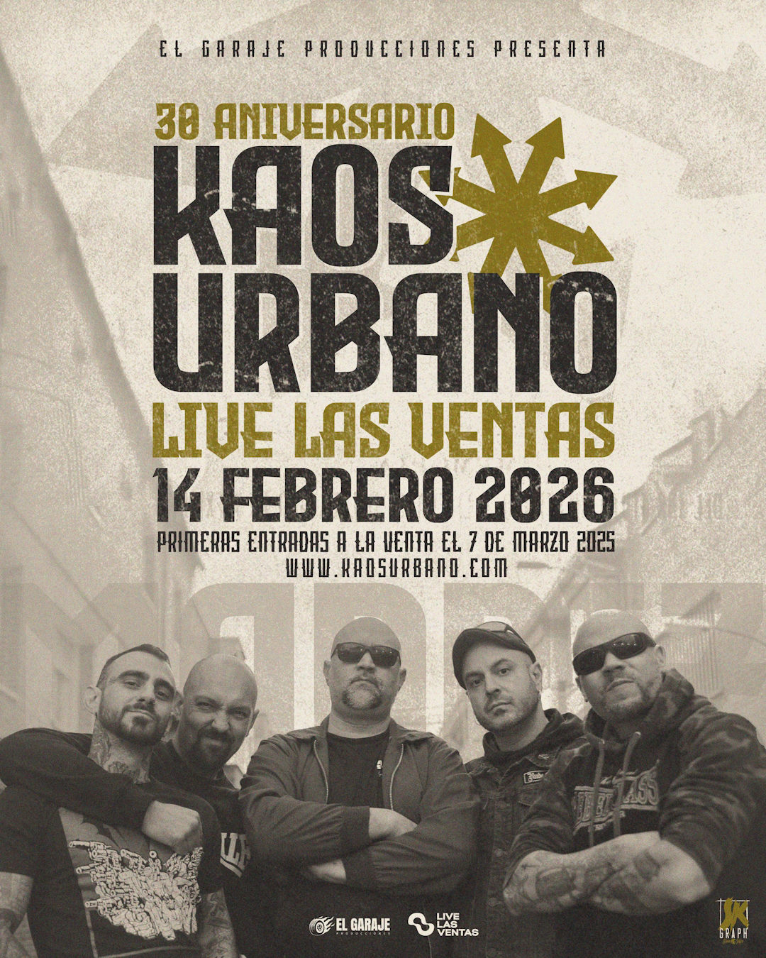 Concierto Kaos Urbano 30 Aniversario en Live Las Ventas