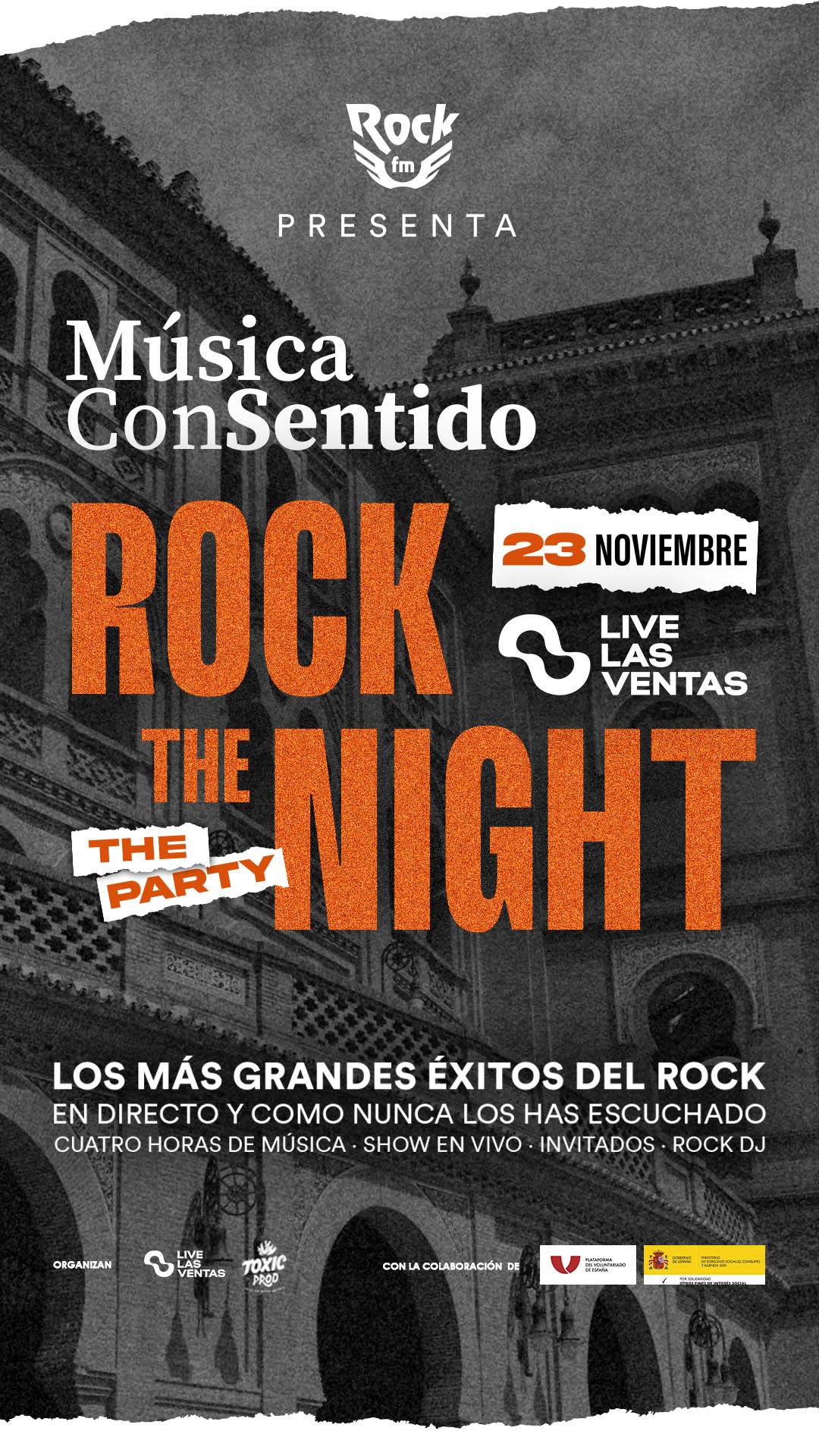 Concierto Rock the night; 23 de noviembre en Live Las Ventas